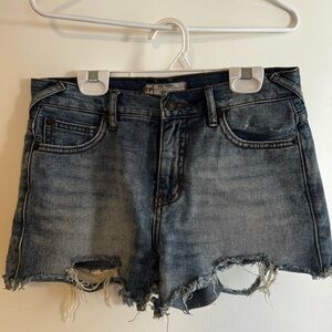 Free People ripped jean shorts size 25